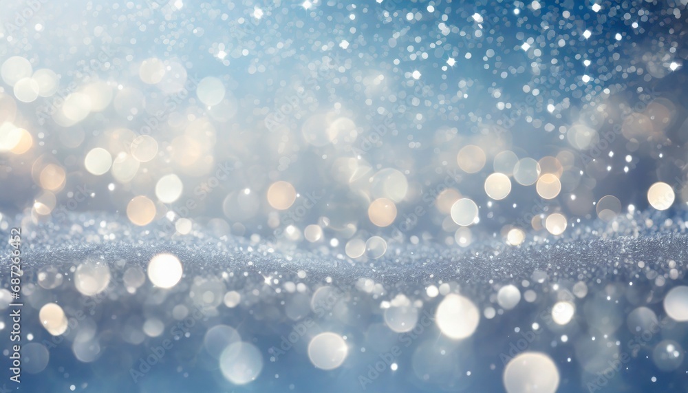 winter christmas sparkling shiny silver bright glittering abstract bokeh background
