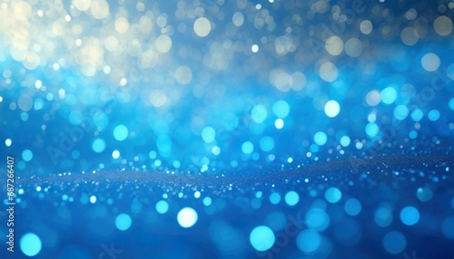 abstract bright glitter blue background out of focus 3 d render
