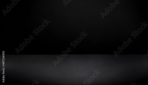 plain solid absolutely black colour background empty space for background of studio room and display ad or product or website template