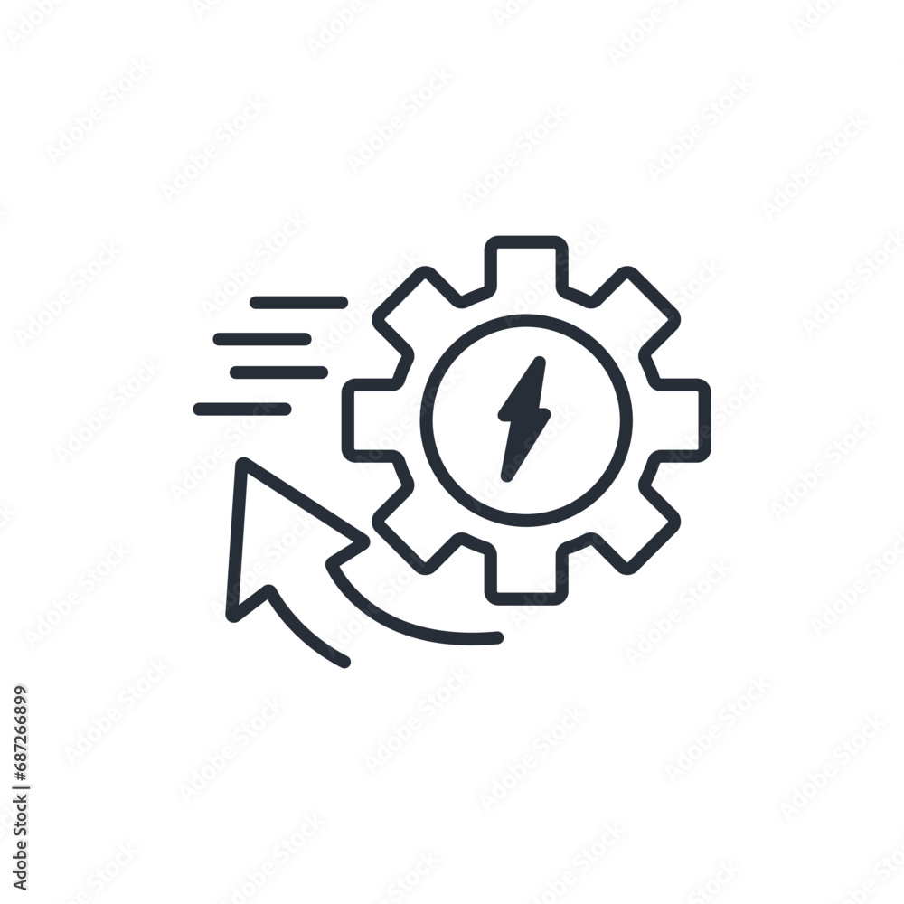 production efficiency icon. vector.Editable stroke.linear style sign for use web design,logo.Symbol illustration. production efficiency icon. vector.Editable stroke.linear style sign for use web design,logo.Symbol illustration.