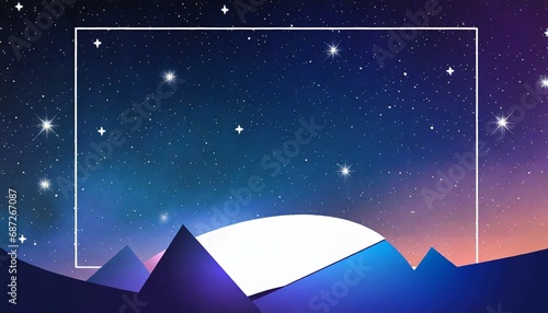 digital night scene starry sky scene abstract graphic poster web page ppt background