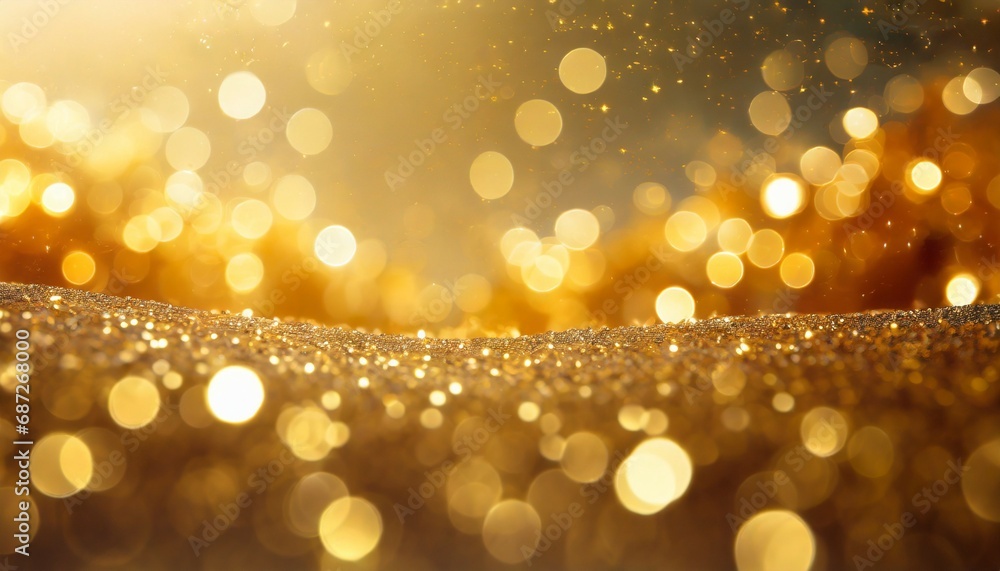 gold background with bokeh