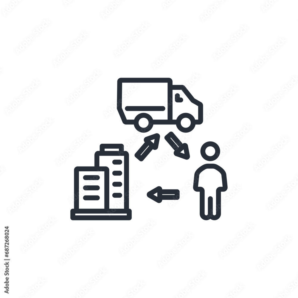 supply chain icon. vector.Editable stroke.linear style sign for use web design,logo.Symbol illustration. supply chain icon. vector.Editable stroke.linear style sign for use web design,logo.Symbol illustration.
