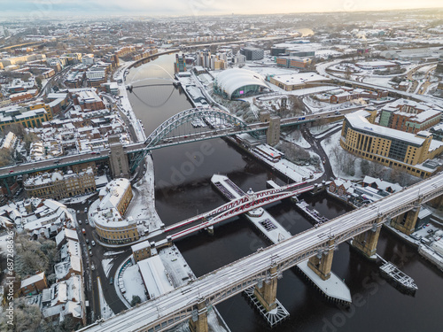 Aerial view of Newcastle upon Tyne