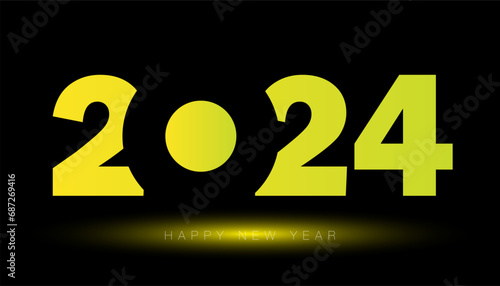 Happy New Year 2024 Gradient color (ID: 687269416)