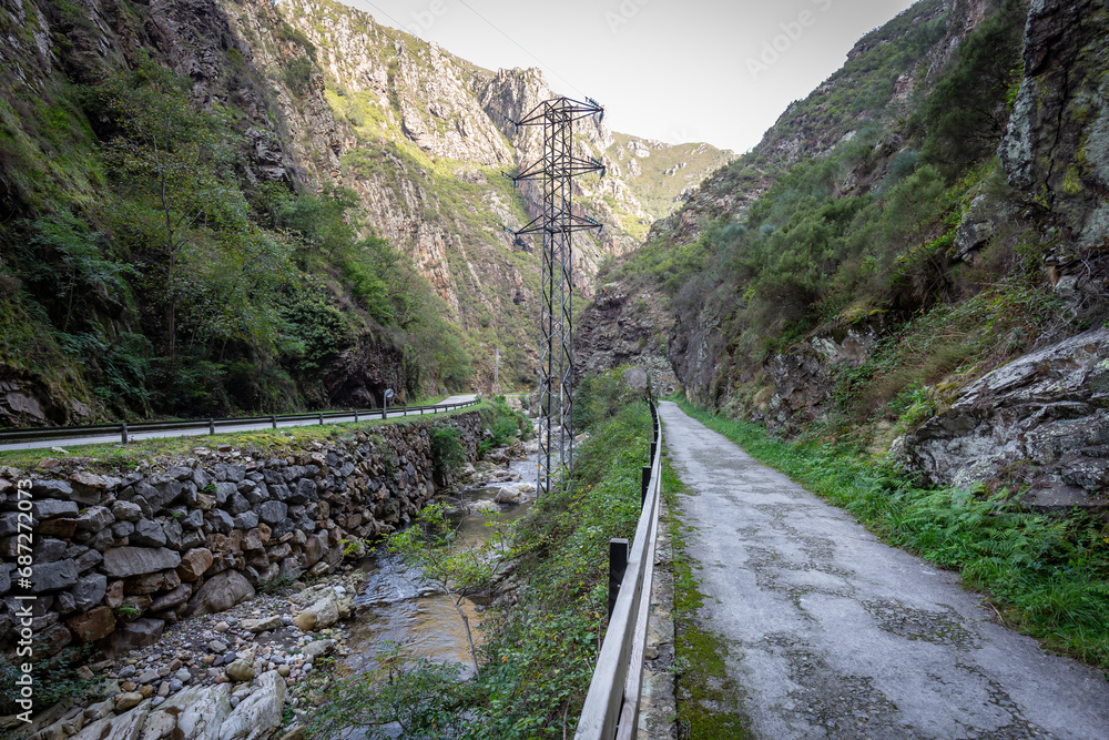 Senda del Oso (Bear Trail) - green way between Entragu and Proaza, Asturias, Spain