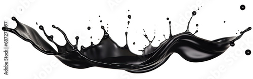 Black oil splash cut out