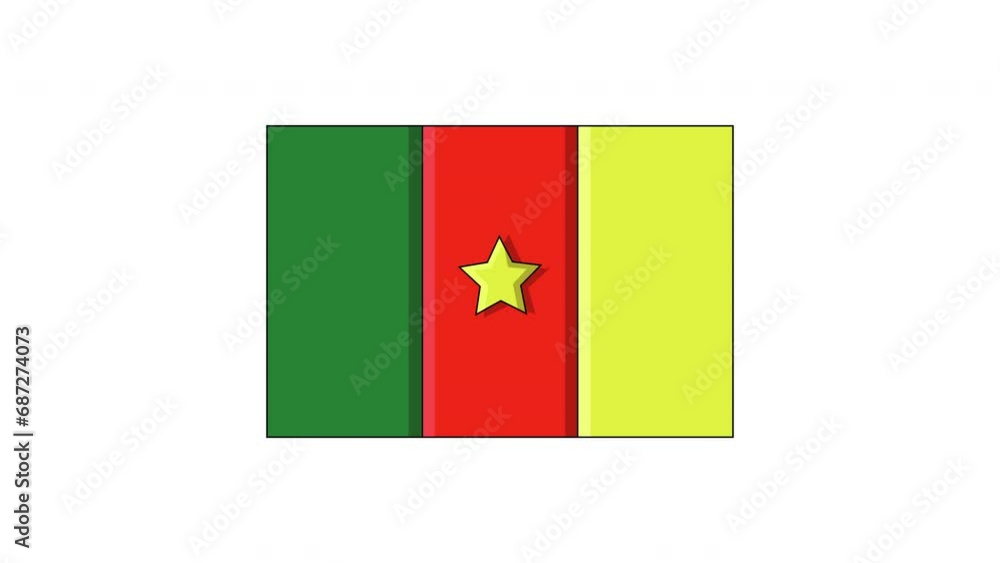 Animation of forming the Cameroon flag Animation of forming the Cameroon flag