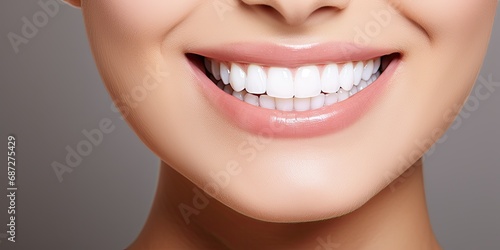 Radiant Grin - Young Woman Flaunts Healthy Teeth on Isolated White - Dental Perfection   Whitening Charm