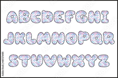 Handcrafted Fairy Tale letters color creative art typographic design