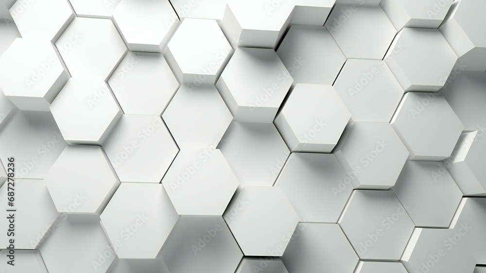 abstract 3d white hexagon background abstract 3d white hexagon background