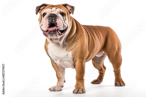 Bulldog realistic illustration