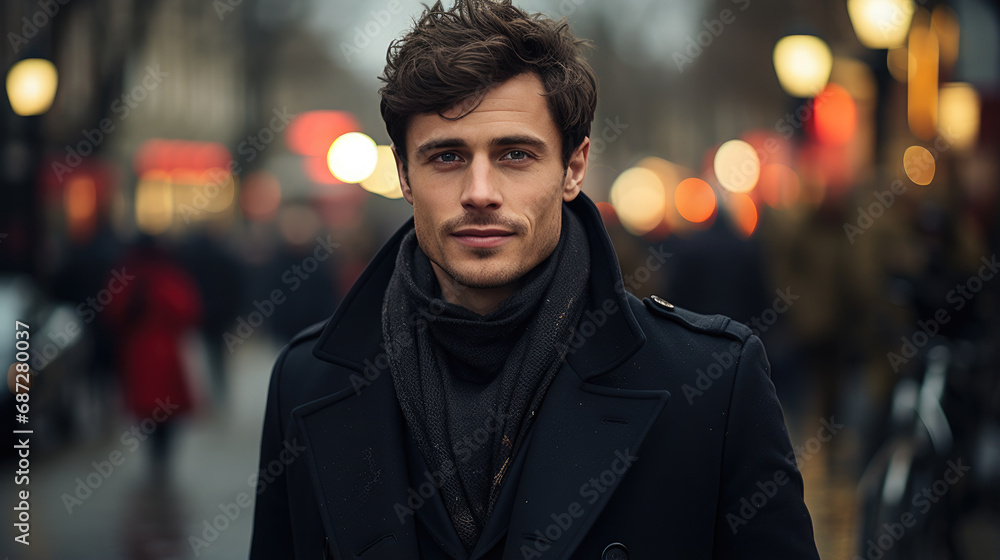 young handsome man in a coat on the street of a European city in autumn, guy, boy, model, London, business, portrait, successful, confident, gentleman, sir, stylish clothes, fashion, beauty, suit young handsome man in a coat on the street of a European city in autumn, guy, boy, model, London, business, portrait, successful, confident, gentleman, sir, stylish clothes, fashion, beauty, suit