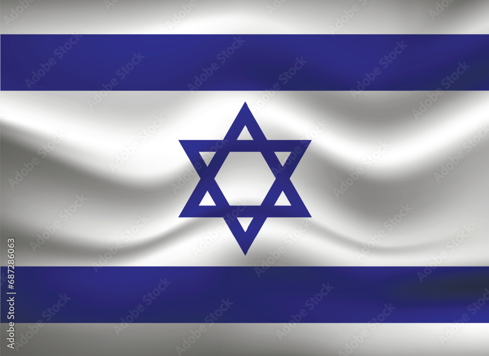 Flag of Israel. Israeli national symbol in official colors. Template icon. Abstract vector background Flag of Israel. Israeli national symbol in official colors. Template icon. Abstract vector background