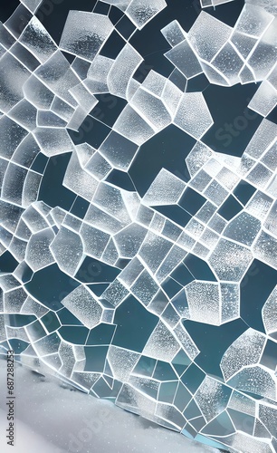 Broken Glass Shards - Beautiful Texture, Graphic Element - AI generative art