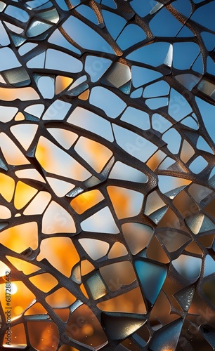 Broken Glass Shards - Beautiful Texture, Graphic Element - AI generative art