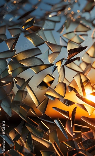Broken Glass Shards - Beautiful Texture, Graphic Element - AI generative art