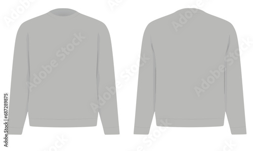 Grey  sweatshirt blazer. vector illustration