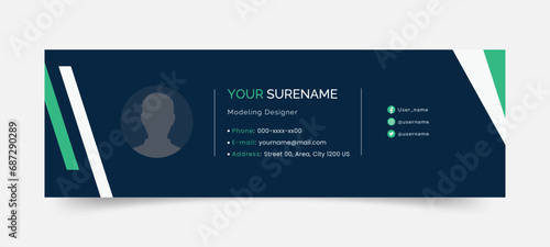 free Modern Corporate Elegance Free Vector Banner or email signature