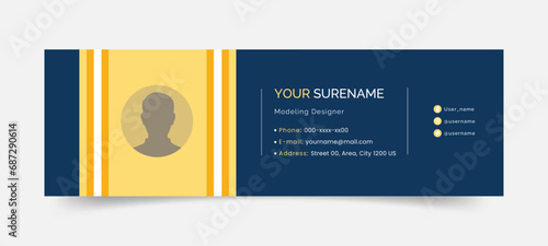 free Elegant Corporate Identity Vector Banner or email signature