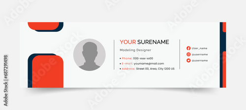 free Minimalist Corporate Identity Vector Banner or email signature