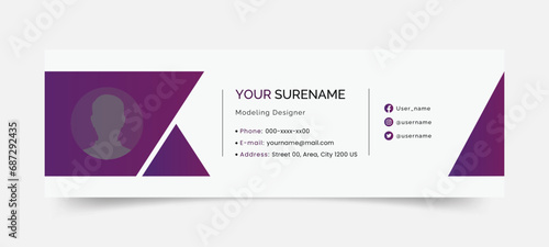 free Streamlined Corporate Identity Vector Banner or email signature 