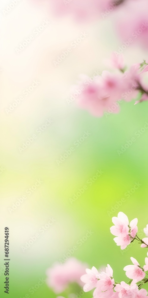 Bokeh blurred nature background. AI generated illustration
