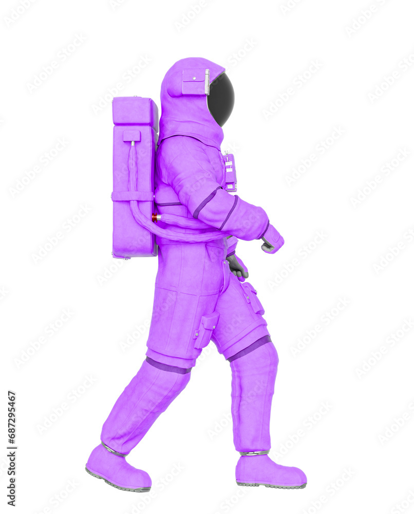 astronaut in walk pose side view astronaut in walk pose side view