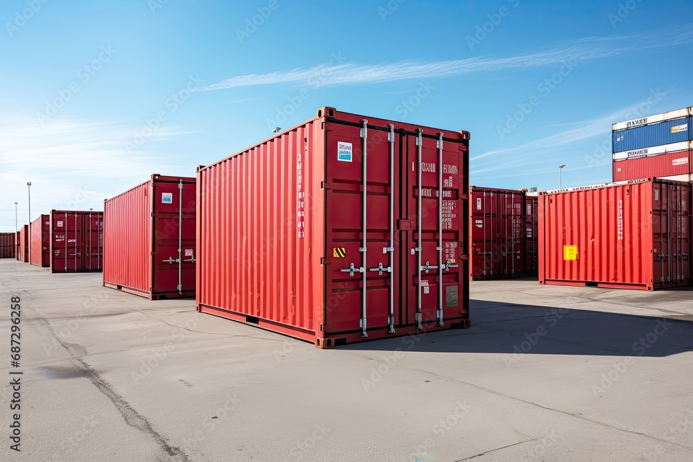 Fototapeta premium Modern System transportation and logistic import export , generative AI