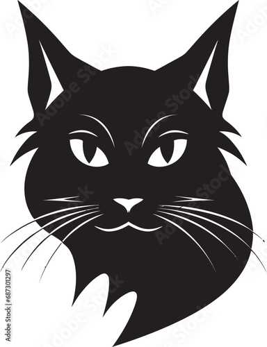 Moonlit Cat in Vector ArtMinimalistic Feline DesignMinimalistic Feline DesignCats Quiet Stance Unveiled