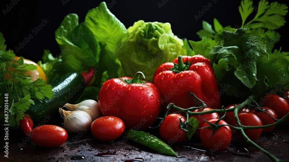 Vegetable food market organic wallpaper background Vegetable food market organic wallpaper background