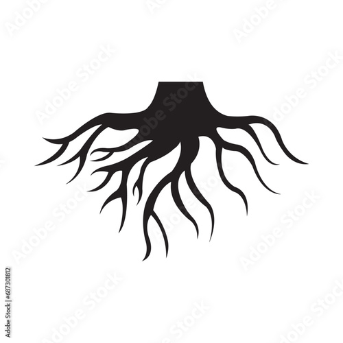 root of the tree icon logo vector design template