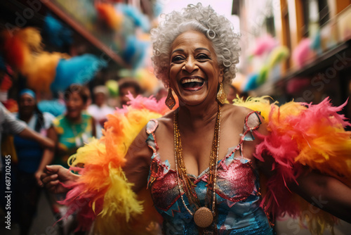 old woman in carnival photo