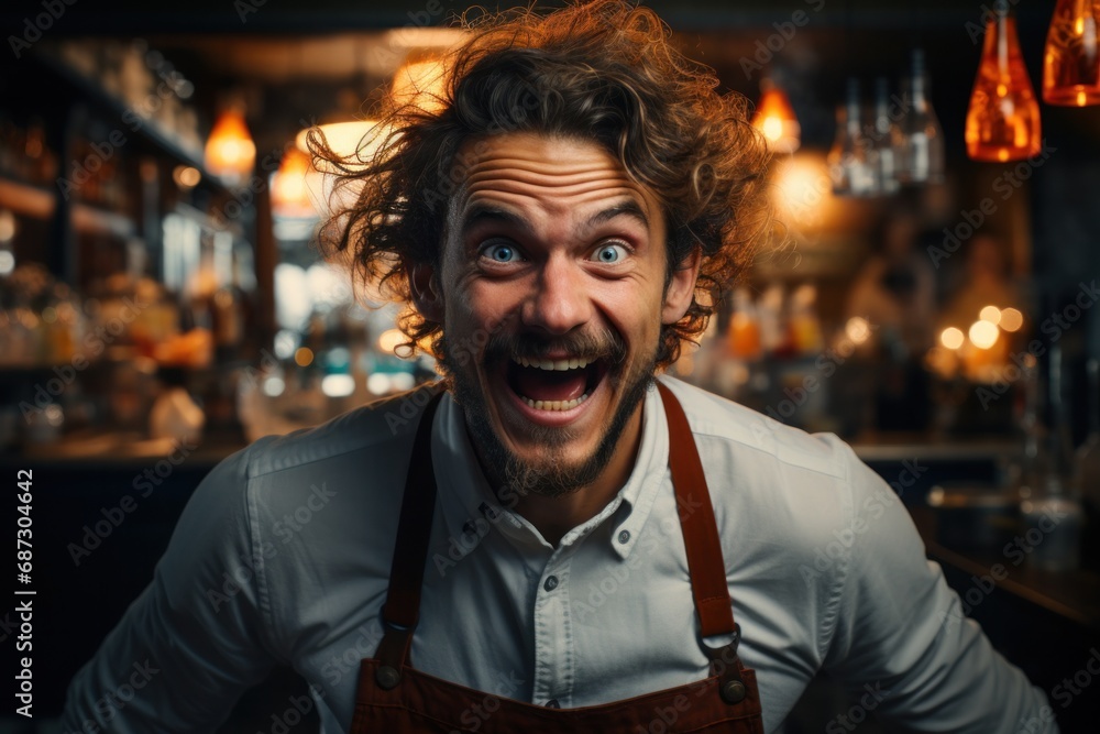 Fototapeta premium portrait of barista staff at the coffee shop