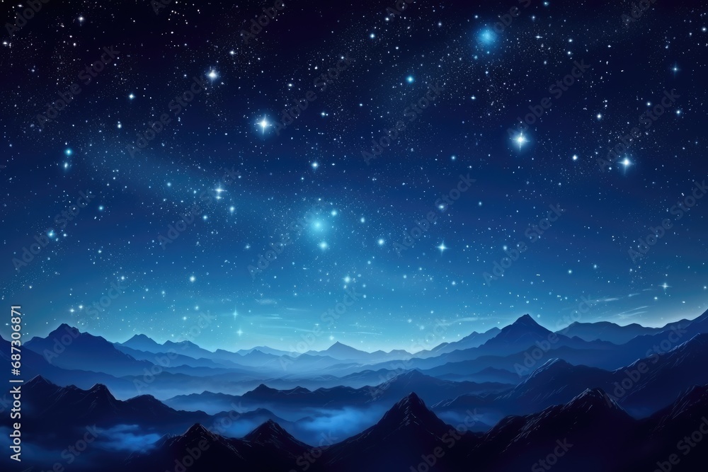 Vast Night Sky Filled with Countless Glittering Stars, Perfect for Wallpaper