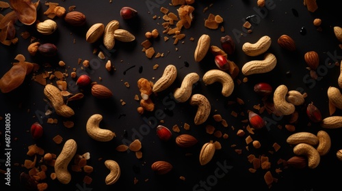 peanuts background, food photography, copy space, 16:9