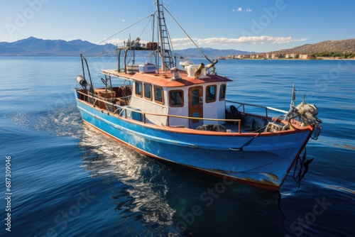 In Search of Fish: Fishing Boat on the High Seas