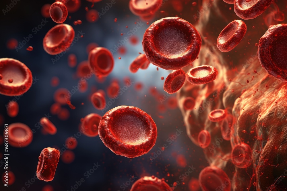 Macro photography of blood cells Macro photography of blood cells