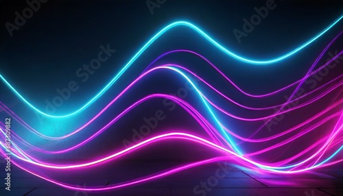 neon waves background