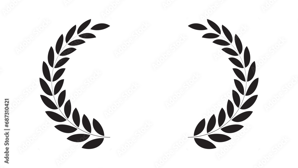 laurel wreath Black and white vector laurel wreath Black and white vector