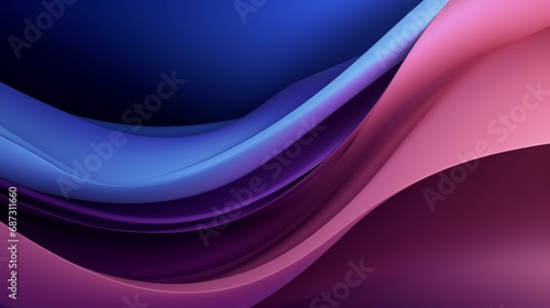 a blue and pink background with waves