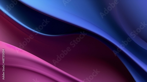 a blue and pink background with waves