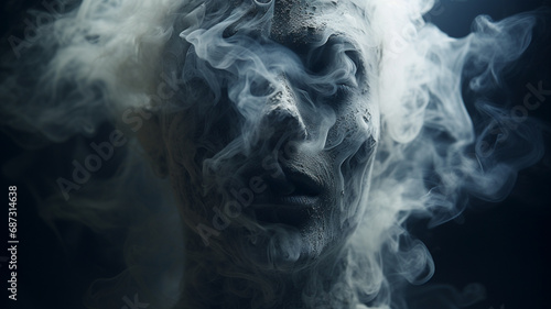 smoke of the human figure