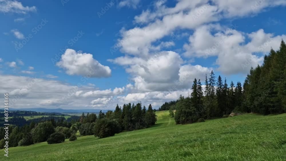 Time lapse of breathtaking view mountains Tatra and Beskidy. Bachledowka, Poland Time lapse of breathtaking view mountains Tatra and Beskidy. Bachledowka, Poland