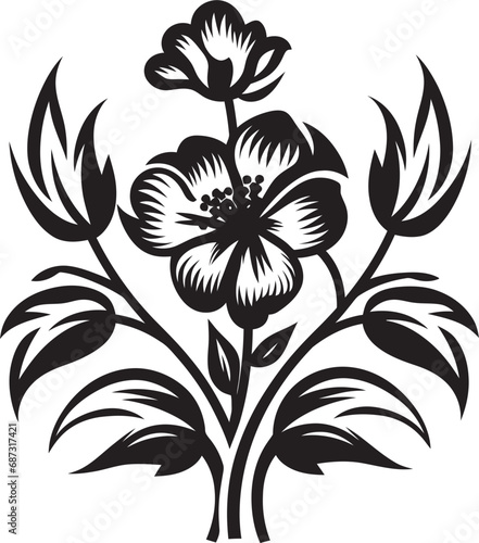 Fototapeta Naklejka Na Ścianę i Meble -  Floral Canvas Vectorized Marvels Botanical Beauty in Vector FormBotanical Beauty in Vector Form Abstracted Blossoms Vector Floral Art