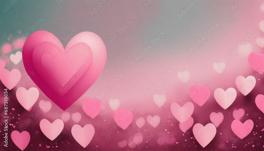pink heart on background