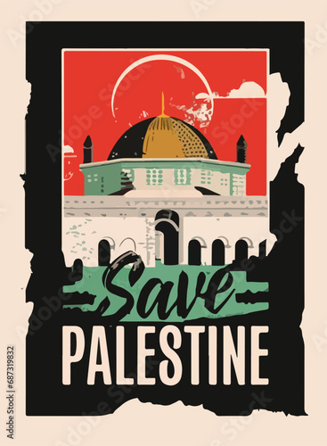Save Palestine poster ai generated