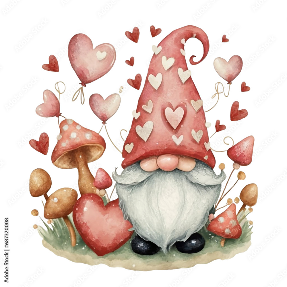 valentine's day elf with a heart on a white background valentine's day elf with a heart on a white background