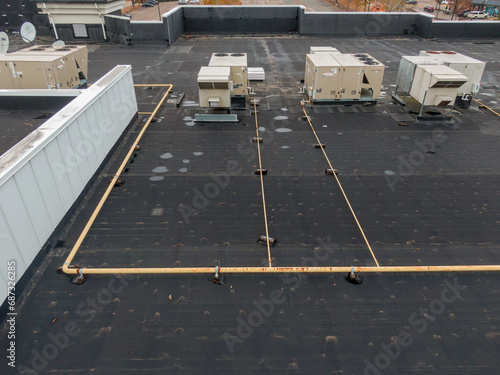 Stock Commercial Roof Photos - Drone photo