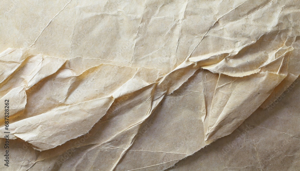 soft brown crumpled winkle detail background paper texture - obrazy, fototapety, plakaty 